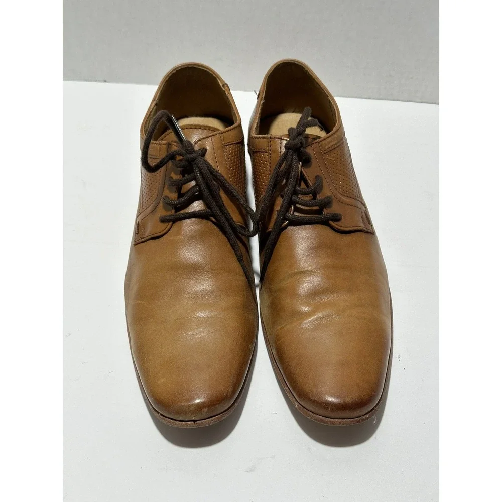 Christian Gallery Gentleman Brown Genuine Leather Shoes Sz 27 US Men 8.5-9